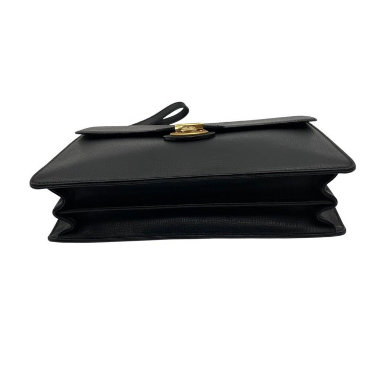 Burberrys Vintage Textured Leather Lock Clutch Bag