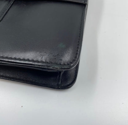 Salvatore Ferragamo Leder-Clutch Schwarz